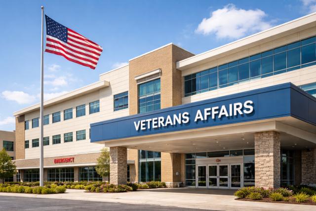 Veterans Affairs medical center entrance