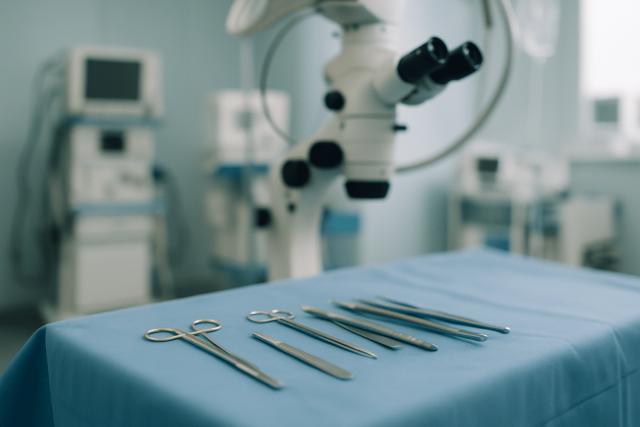 Brain Surgery Operating Room Equipment Close Up